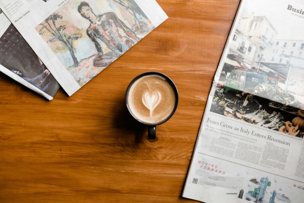 Free stock photo of coffee, flat lay, flatlay